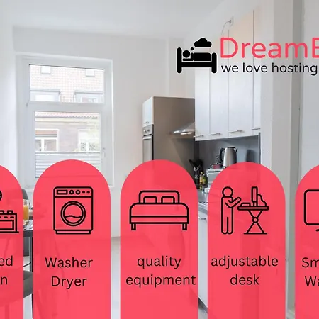 Modernes In Lage Komfortabel Eingerichtet Mit Arbeitsplatz Und Kueche - Geibelsuite * Hanôver